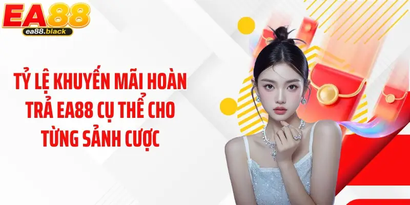 Tỷ lệ khuyến mãi hoàn trả EA88 cụ thể cho từng sảnh cược
